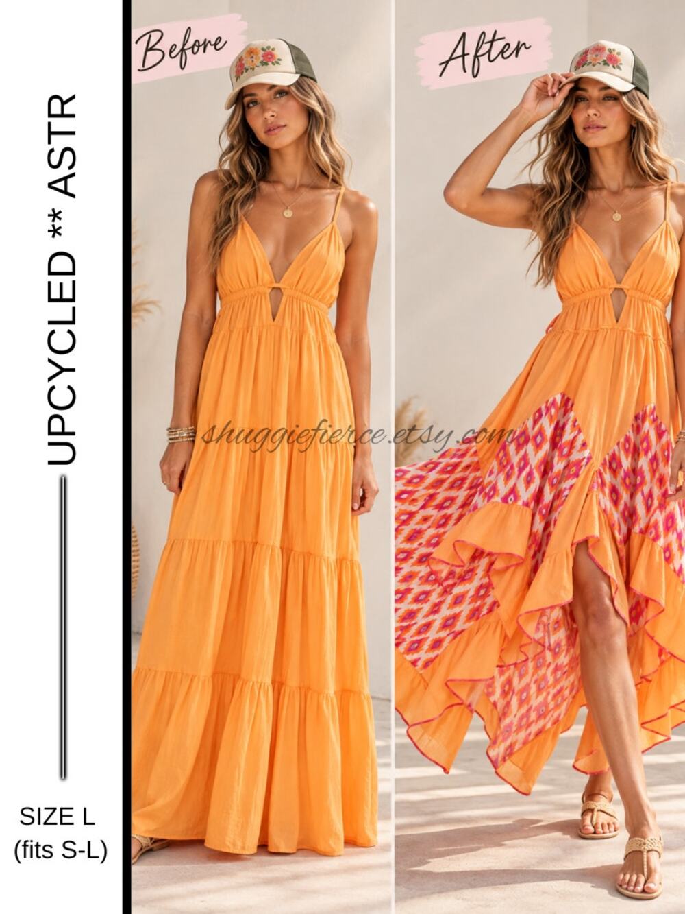 MSRP: $148 | ✨ ASTR The Label Upcycled High-Low Ruffle Dress – Size L Fits S-M ✨
